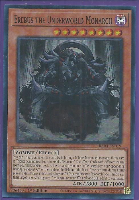 RA04-EN019 - Erebus the Underworld Monarch - Super Rare 1st Edition