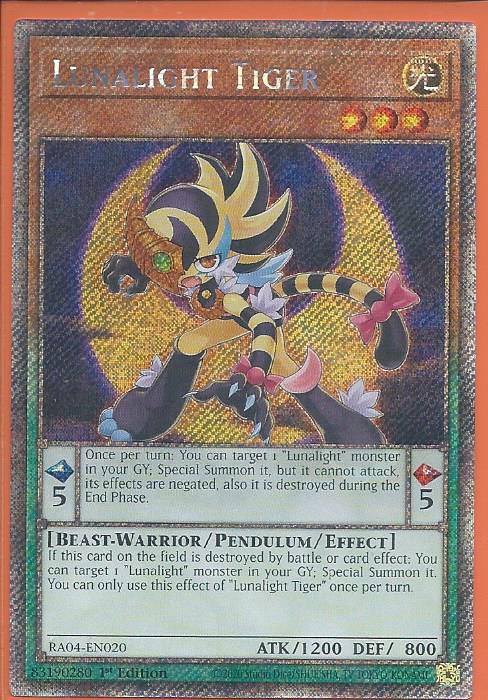 RA04-EN020 Lunalight Tiger – Platinum Secret Rare