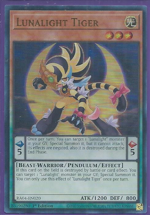 RA04-EN020 Lunalight Tiger – Ultra Rare