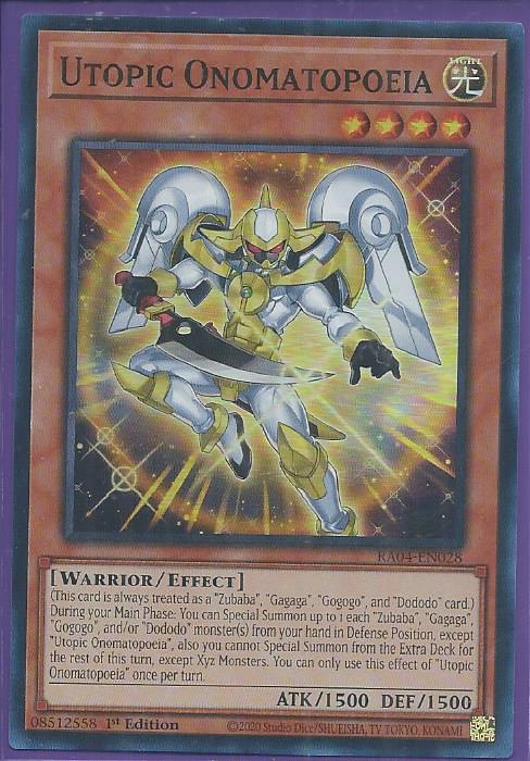 RA04-EN028 - Utopic Onomatopoeia - Super Rare 1st Edition