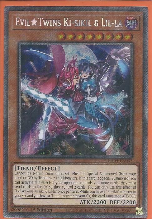 RA04-EN037 Evil Twins Ki-sikil & Lil-la – Platinum Secret Rare