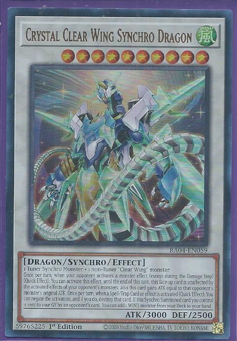 RA04-EN059 Crystal Clear Wing Synchro Dragon – Ultra Rare