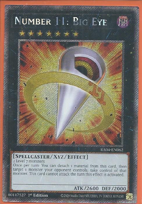 RA04-EN062 Number 11 Big Eye – Quarter Century Secret Rare