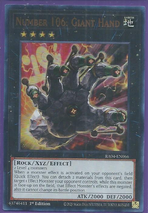 RA04-EN066 Number 106 Giant Hand – Ultra Rare