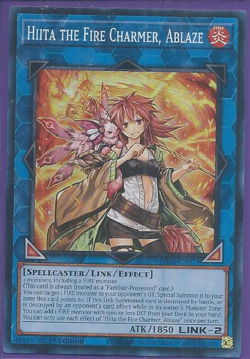 RA04-EN074 - Hiita the Fire Charmer, Ablaze - Super Rare 1st Edition