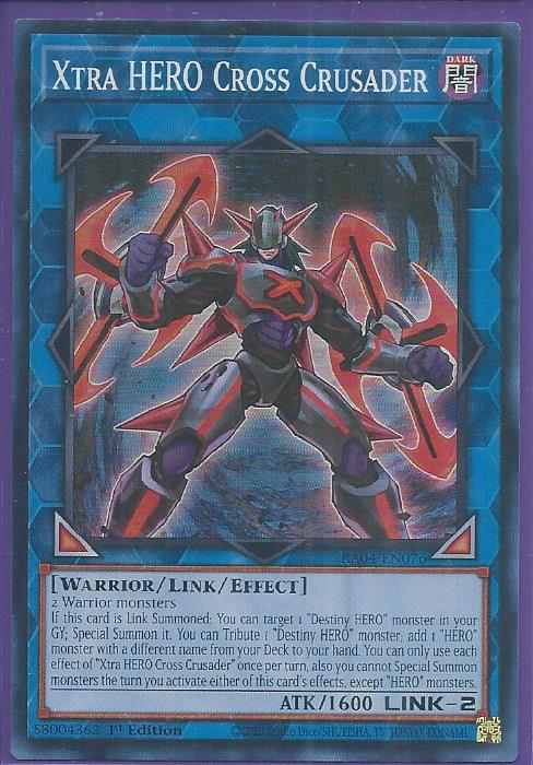 RA04-EN076 - Xtra HERO Cross Crusader - Super Rare 1st Edition