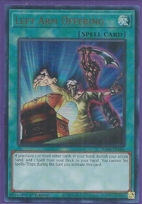 RA04-EN086 Left Arm Offering – Ultra Rare