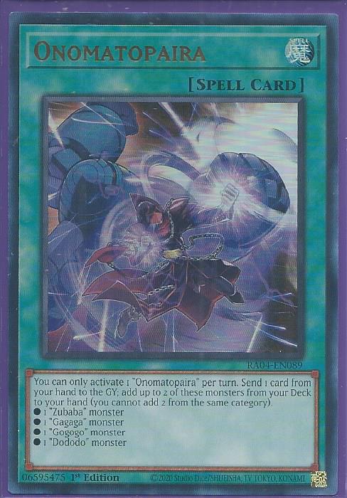RA04-EN089 Onomatopaira – Ultra Rare