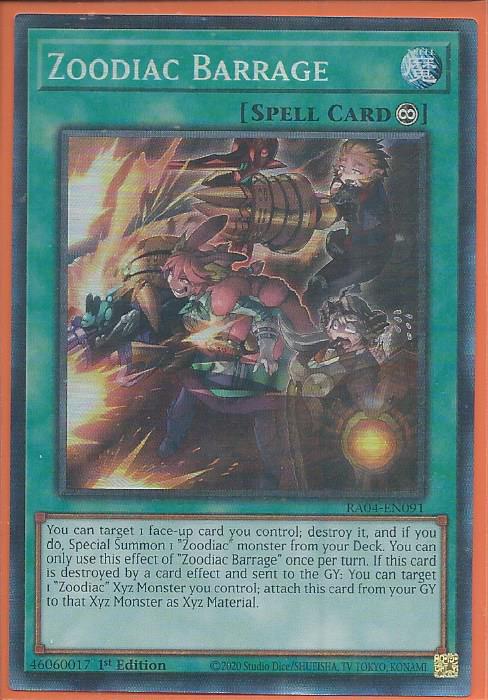 RA04-EN091 Zoodiac Barrage – Collector’s Rare