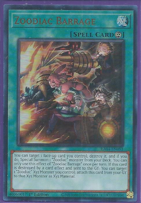 RA04-EN091 Zoodiac Barrage – Ultra Rare