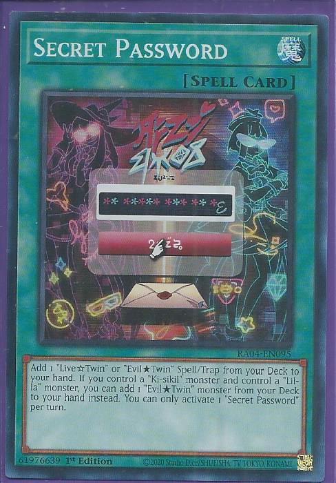 RA04-EN095 - Secret Password - Super Rare 1st Edition