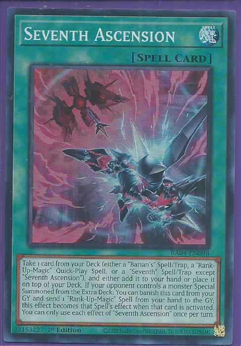 RA04-EN098 - Seventh Ascension - Super Rare 1st Edition