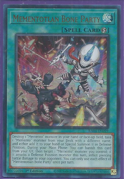 RA04-EN099 Mementotlan Bone Party – Ultra Rare