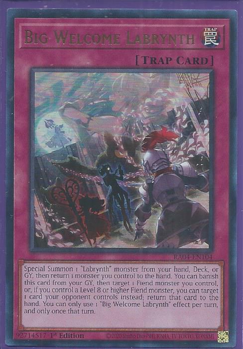RA04-EN104 Big Welcome Labrynth – Ultra Rare