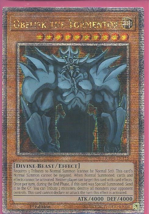 RA04-EN116 Obelisk the Tormentor – Quarter Century Secret Rare - Vị Thần Ai Cập
