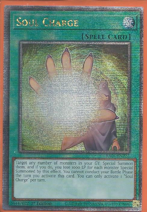 RA04-EN222 Soul Charge – Quarter Century Secret Rare