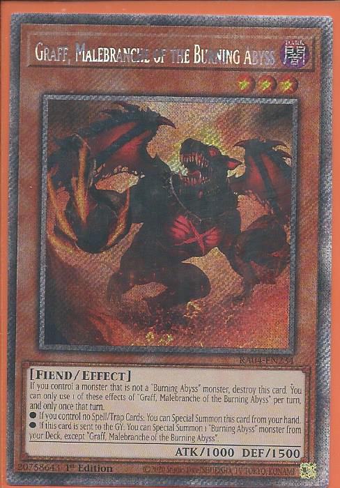 RA04-EN234 Graff, Malebranche of the Burning Abyss – Platinum Secret Rare