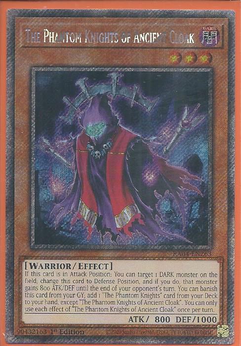 RA04-EN263 The Phantom Knights of Ancient Cloak – Platinum Secret Rare
