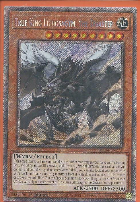 RA04-EN275 True King Lithosagym, the Disaster – Platinum Secret Rare