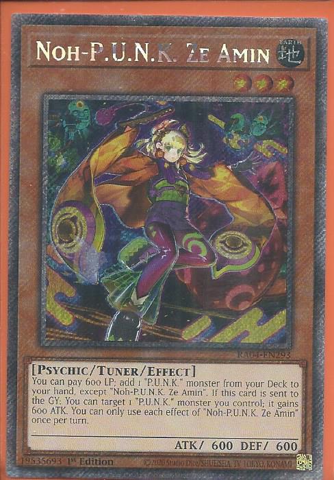 RA04-EN293 Noh-PUNK Ze Amin – Platinum Secret Rare