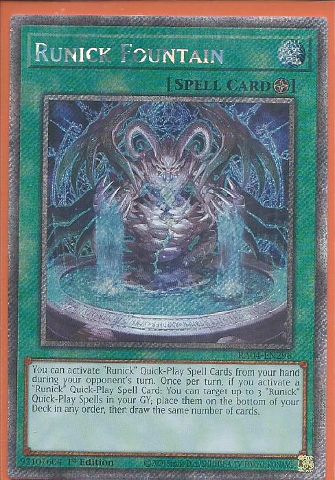 RA04-EN296 Runick Fountain – Platinum Secret Rare