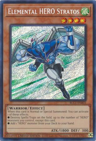 BLC1-EN003 - Elemental HERO Stratos - Secret Rare
