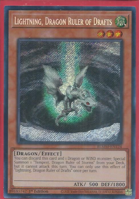 BLMM-EN124 Lightning, Dragon Ruler of Drafts – Secret Rare