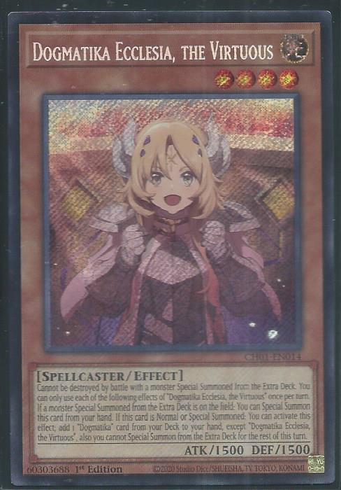 CH01-EN014 - Dogmatika Ecclesia, the Virtuous - Secret Rare (PROMO PACK)
