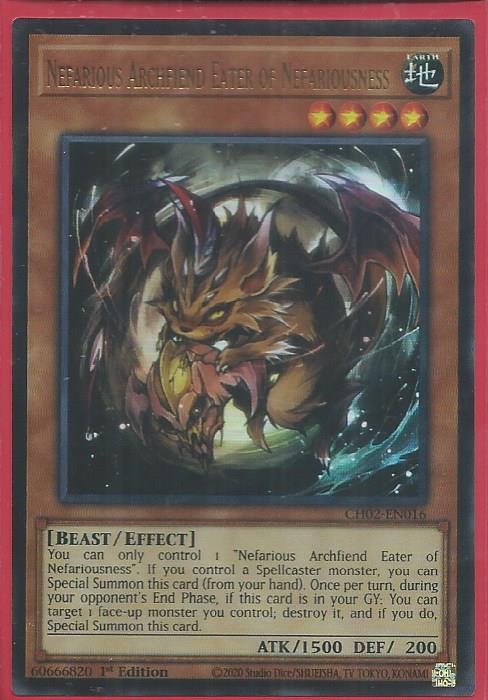 CH02-EN016 Nefarious Archfiend Eater of Nefariousness – Ultra Rare (USA Print)