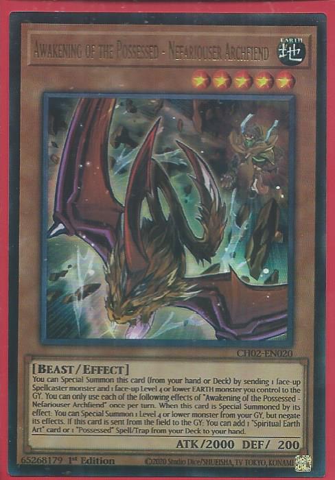 CH02-EN020 Awakening of the Possessed – Nefariouser Archfiend – Ultra Rare (USA Print)