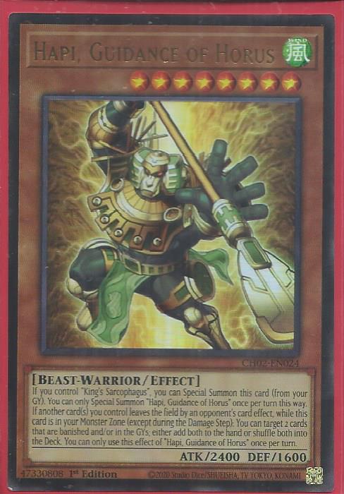 CH02-EN024 Hapi, Guidance of Horus – Ultra Rare (USA Print)