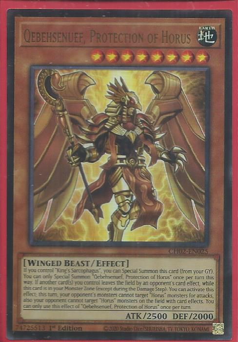 CH02-EN025 Qebehsenuef, Protection of Horus – Ultra Rare (USA Print)