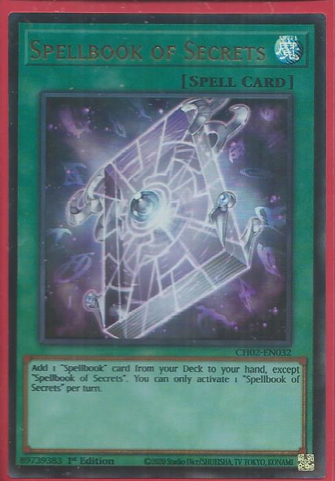 CH02-EN032 Spellbook of Secrets – Ultra Rare (USA Print)