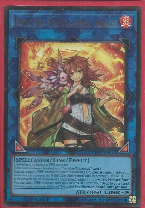 CH02-EN043 Hita The Fire Charmer, Ablaze – Ultra Rare (USA Print)