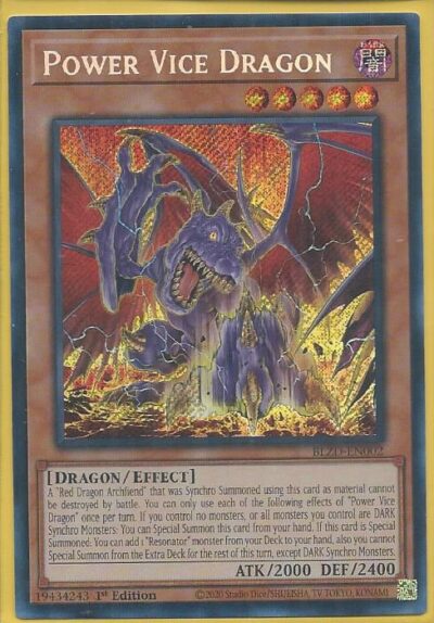 BLZD-EN002 Power Vice Dragon – Secret Rare