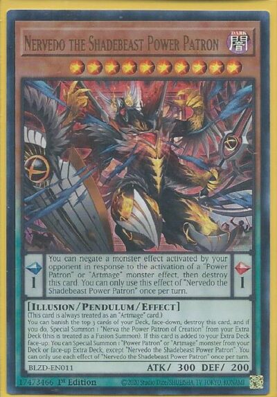 BLZD-EN011 Nervedo the Shadebeast Power Patron – Ultra Rare