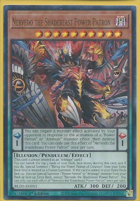 BLZD-EN011 Nervedo the Shadebeast Power Patron – Ultra Rare