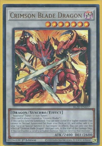 BLZD-EN037 Crimson Blade Dragon – Ultra Rare