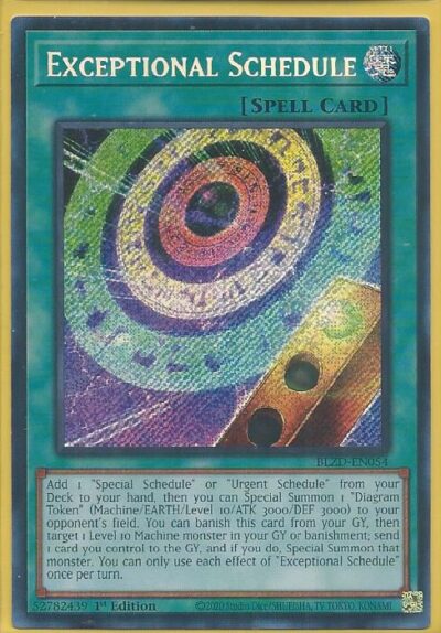 BLZD-EN054 Exceptional Schedule – Secret Rare