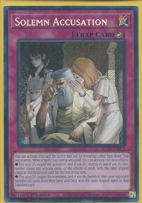 BLZD-EN079 Solemn Accusation – Secret Rare
