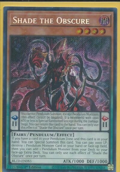 BLZD-EN083 Shade the Obscure – Secret Rare