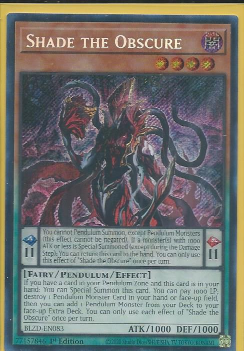 BLZD-EN083 Shade the Obscure – Secret Rare