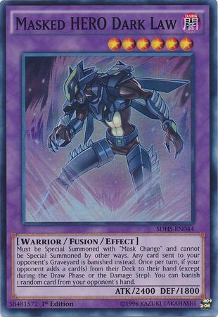 SDHS-EN044 Masked Hero Dark Law - Super Rare (1st Edition)