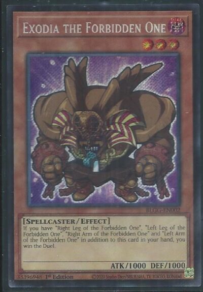 phx BLGG-EN002 Exodia the Forbidden One - Secret Rare (USA Print) |