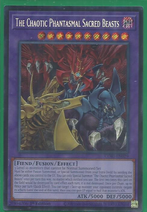 phx CORI-EN029 The Chaotic Phantasmal Sacred Beasts – Secret Rare USA Print |