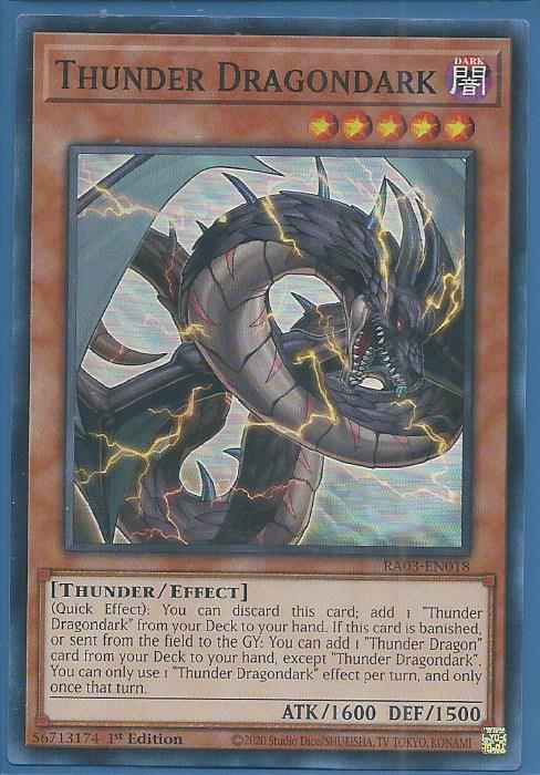 RA03-EN018 Thunder Dragondark – Super Rare