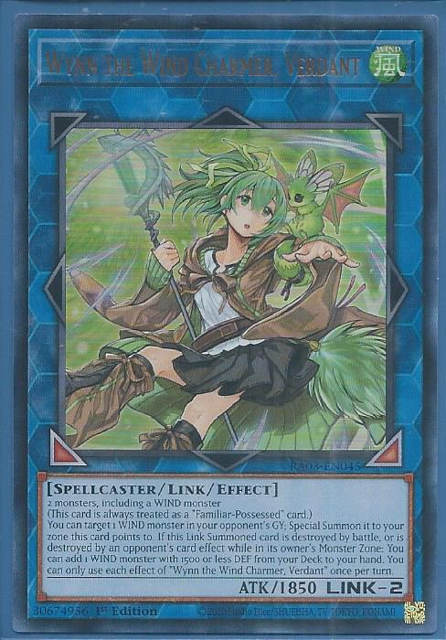 RA03-EN045U Wynn the Wind Charmer, Verdant – Ultra Rare