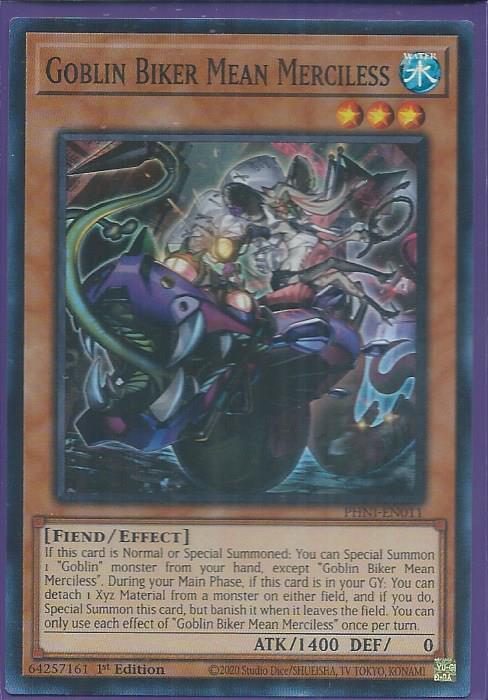 PHNI-EN011 Goblin Biker Mean Merciless – Super Rare