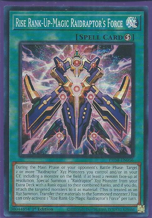 PHNI-EN056 Rise Rank-Up-Magic Raidraptor’s Force – Super Rare