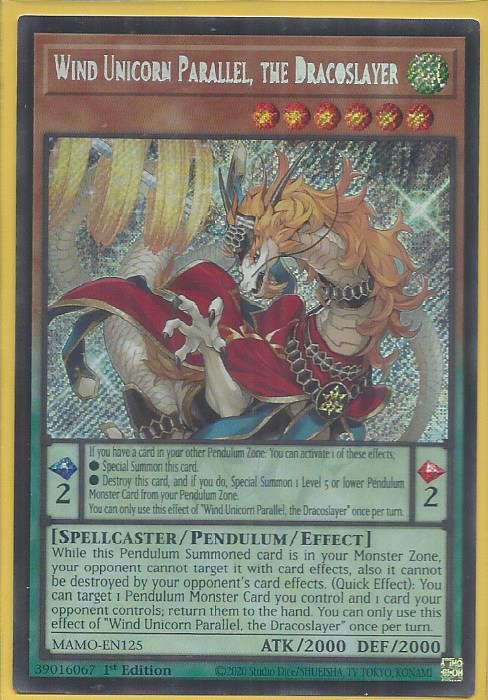 phx MAMO-EN125S Wind Unicorn Parallel, The Dracoslayer - Secret Rare (USA Print)